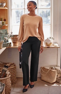 ponte straight-leg pants