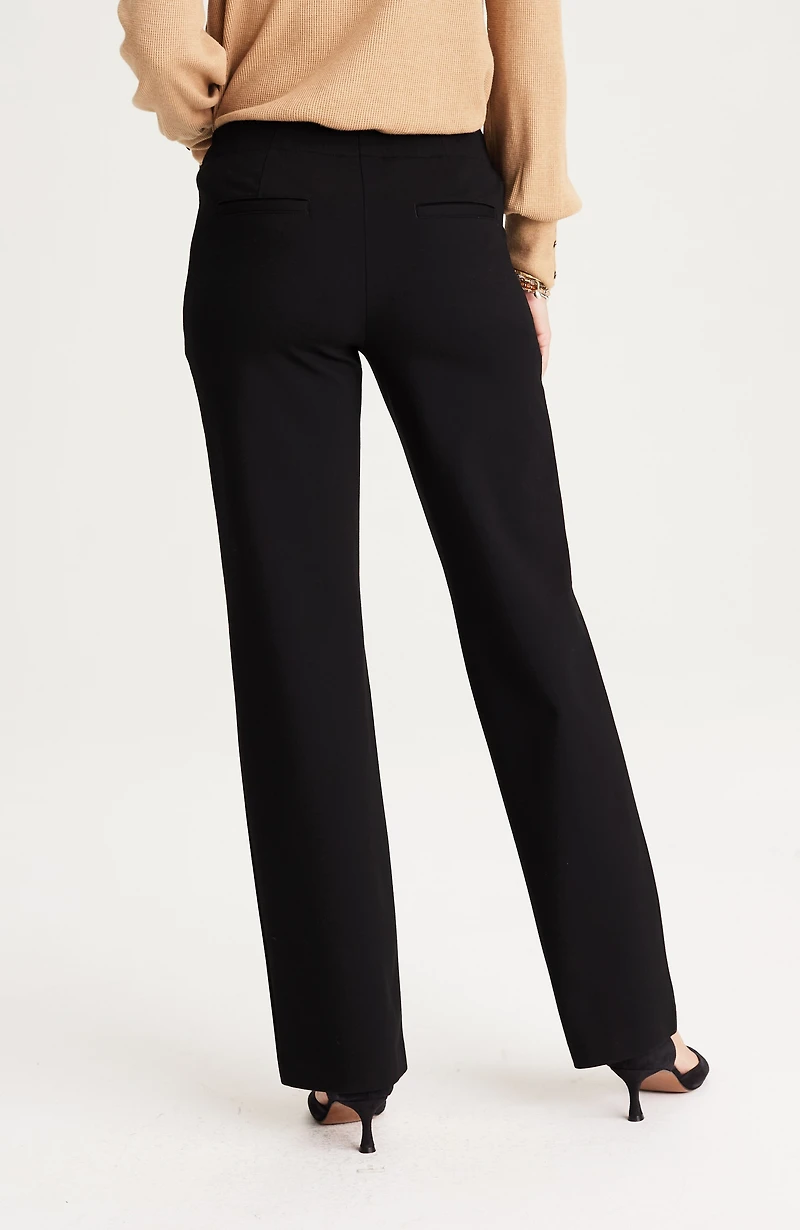 ponte straight-leg pants