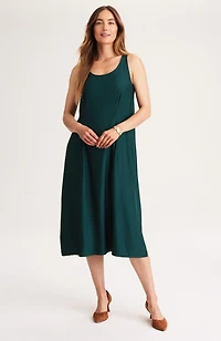 mixed-media two-piece sweater dress