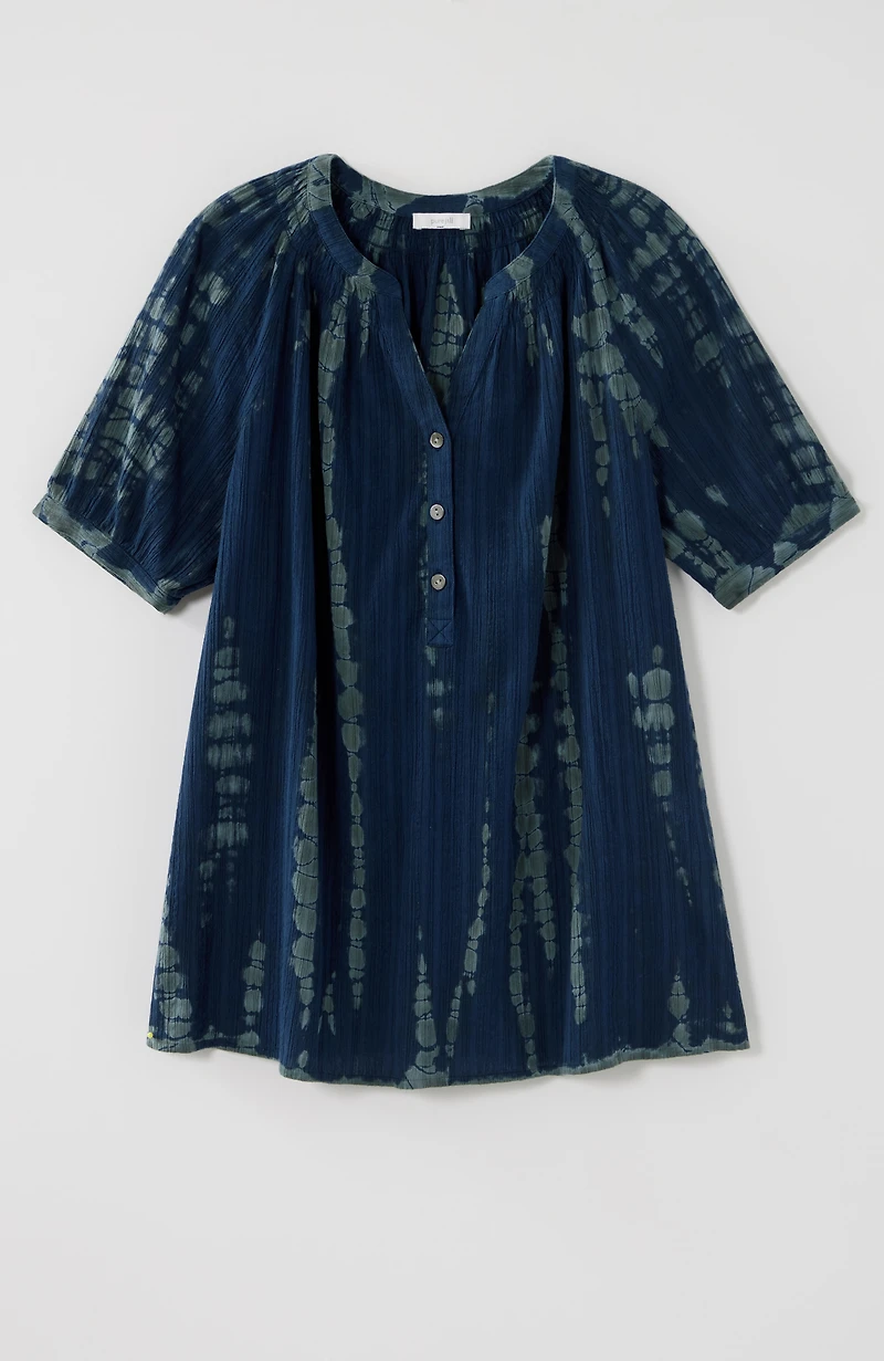 pure jill tie-dyed crinkled top