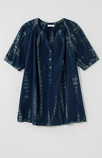 pure jill tie-dyed crinkled top