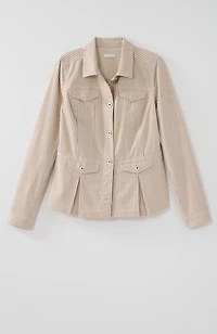 striped chino peplum jacket