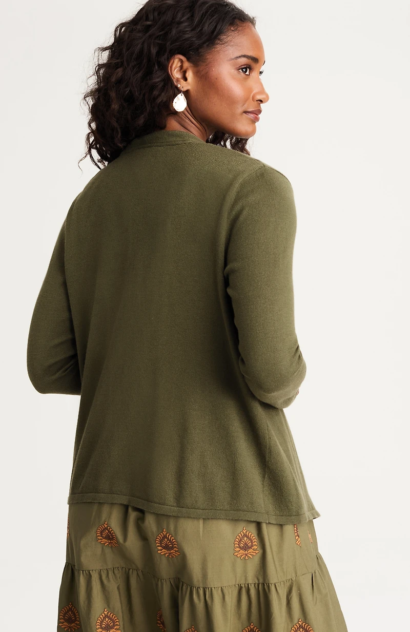 pure jill open-front dress cardi