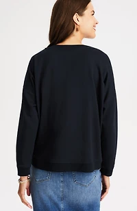 embroidered-blooms relaxed sweatshirt