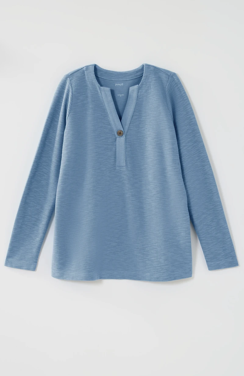 pure jill textured one-button top