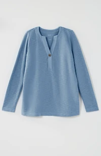 pure jill textured one-button top