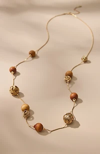 mixed-elements station necklace