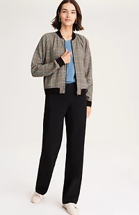 plaid bomber jacket