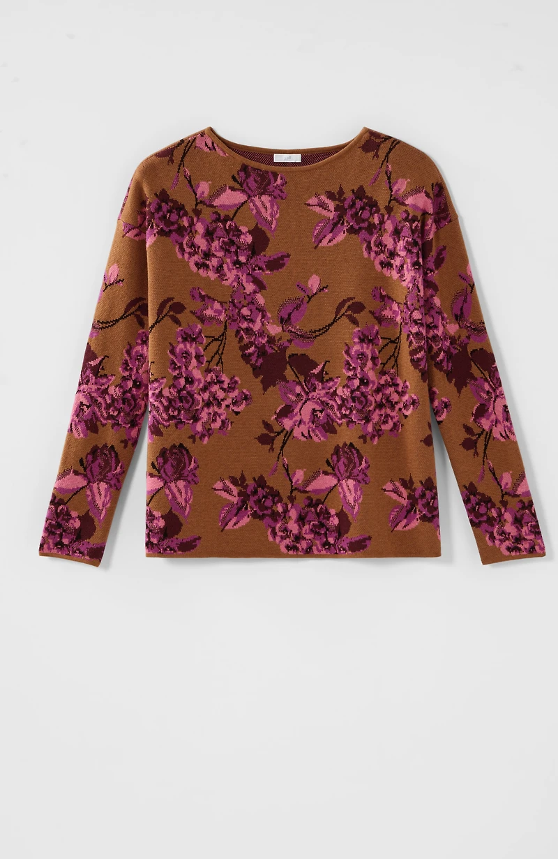 floral jacquard sweater