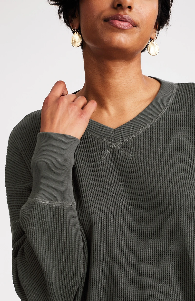 relaxed waffle top