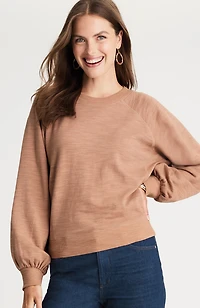 seamed french terry sweatshirt