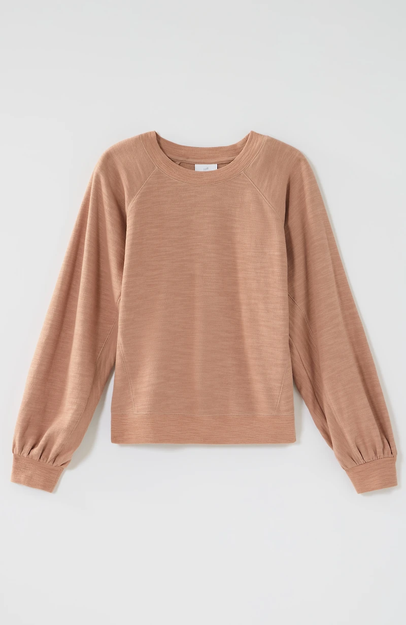 seamed french terry sweatshirt