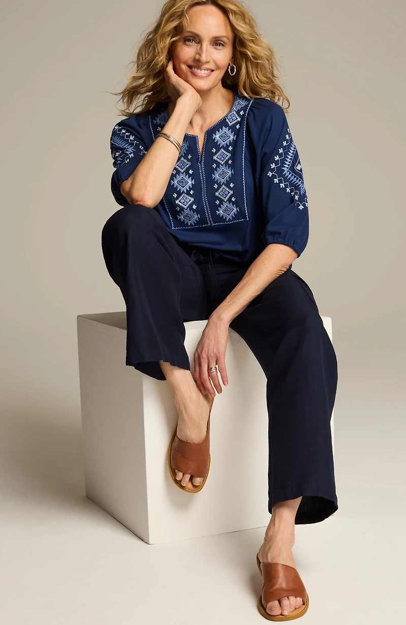 embroidered-details top