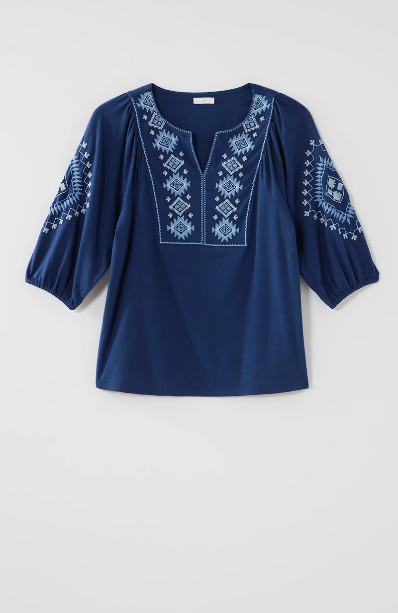 embroidered-details top