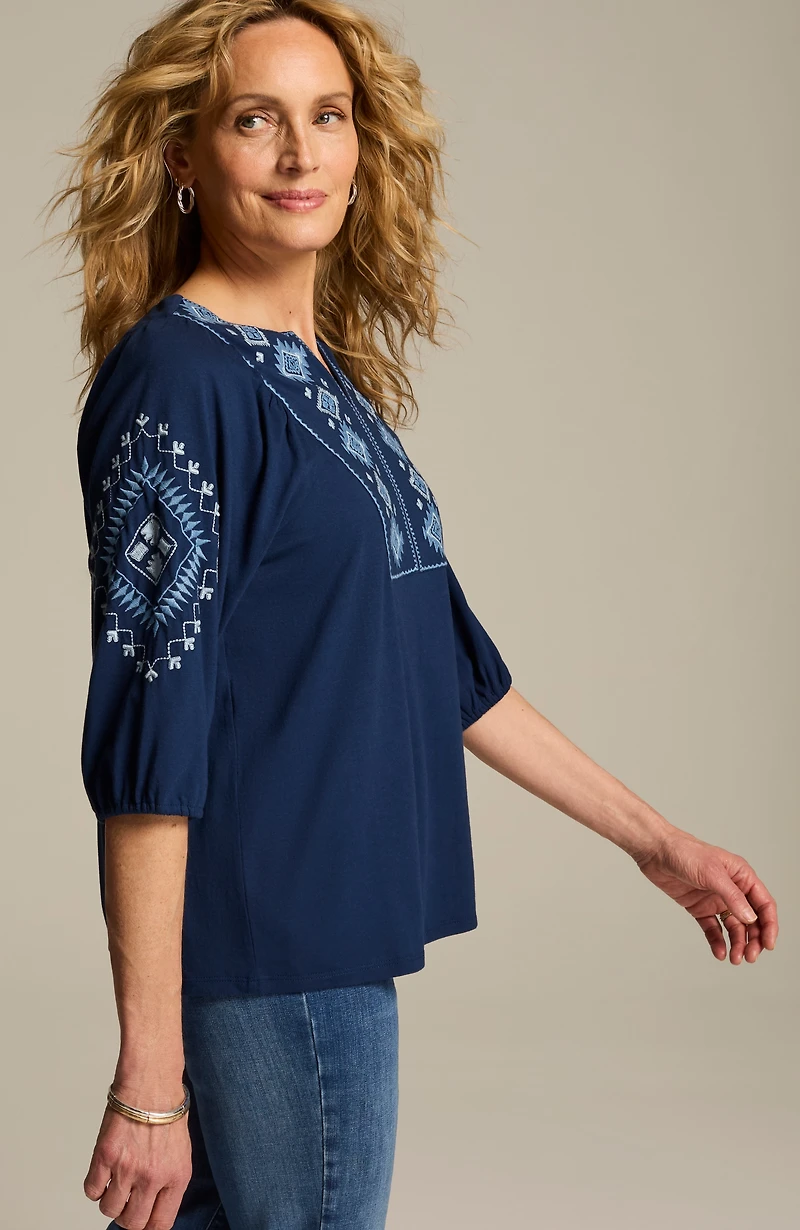 embroidered-details top