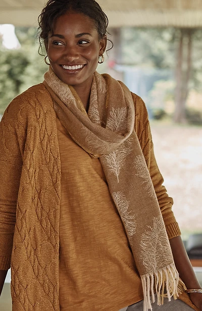 falling leaves oblong scarf