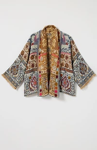 hand-embroidered jacquard soft jacket