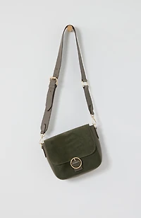 suede & leather crossbody