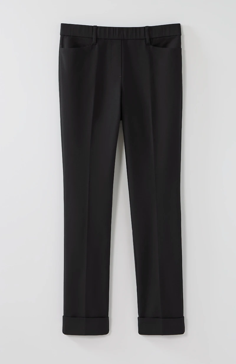 versatile cotton-stretch cuffed pants