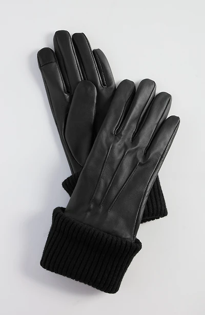 polished leather gloves
