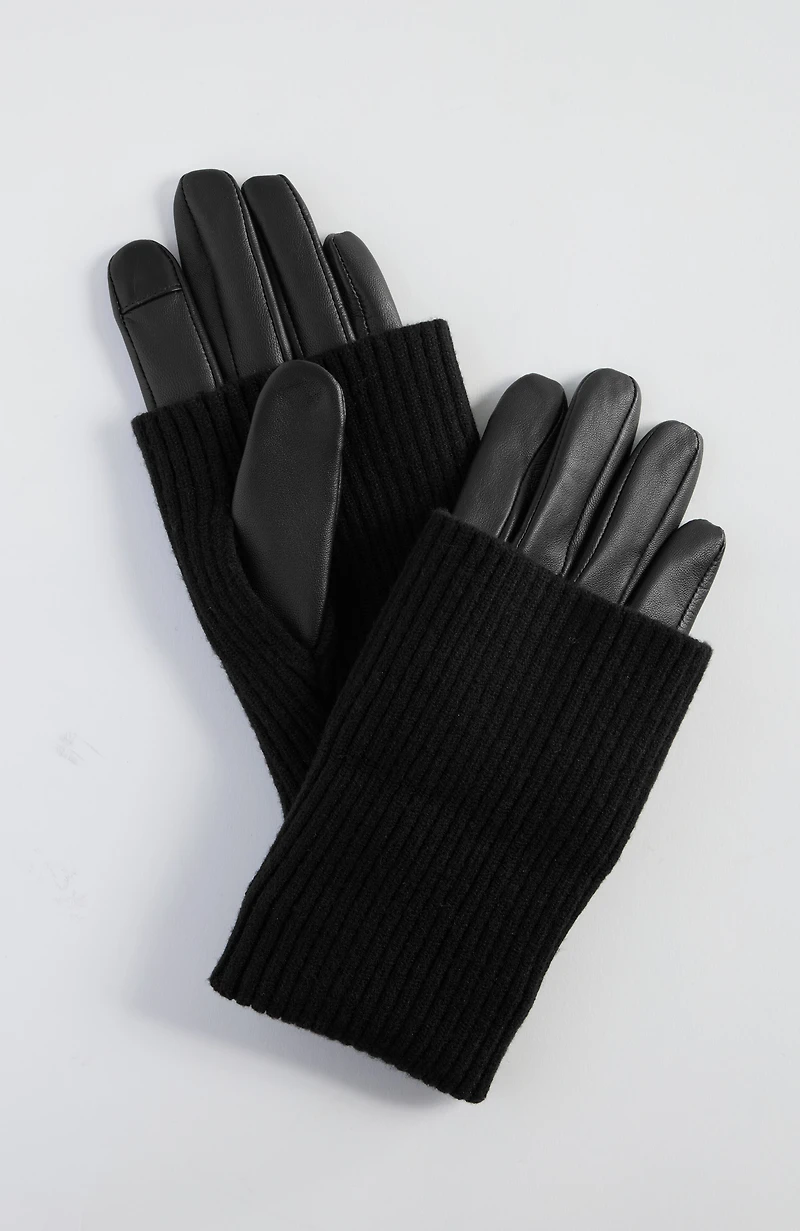 polished leather gloves