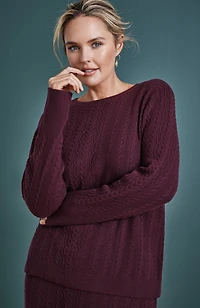 cabled sweater pullover