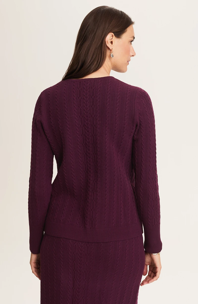cabled sweater pullover
