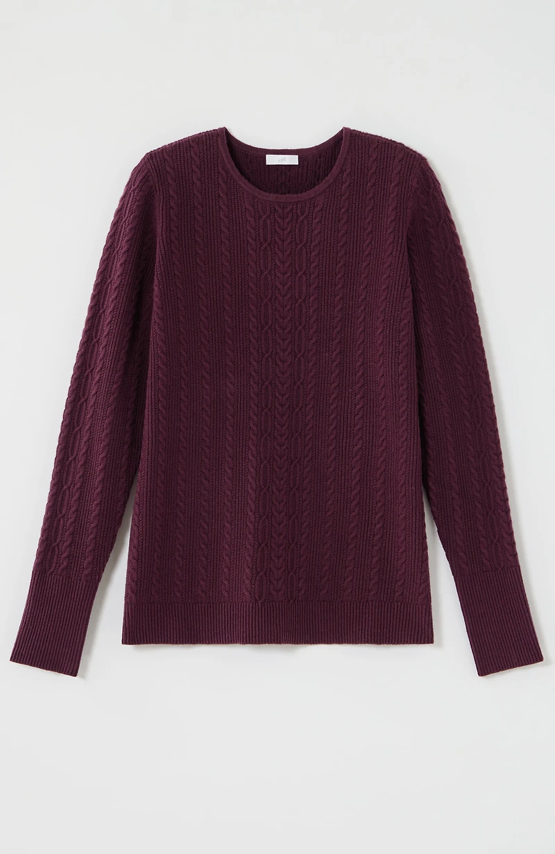cabled sweater pullover