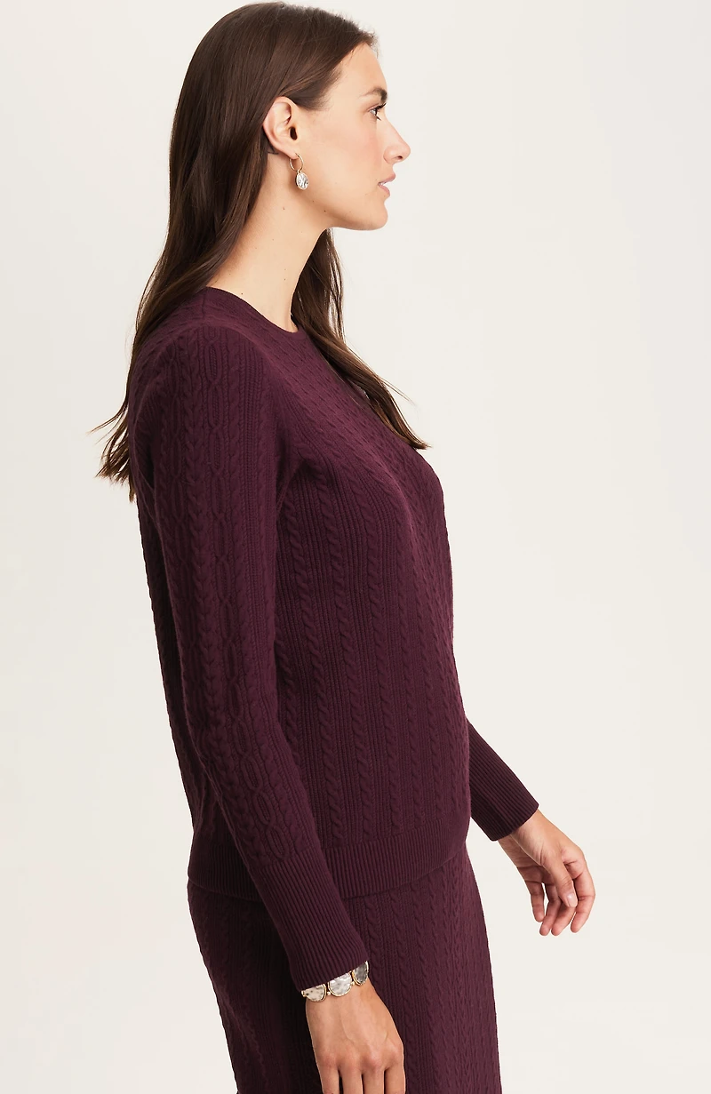 cabled sweater pullover