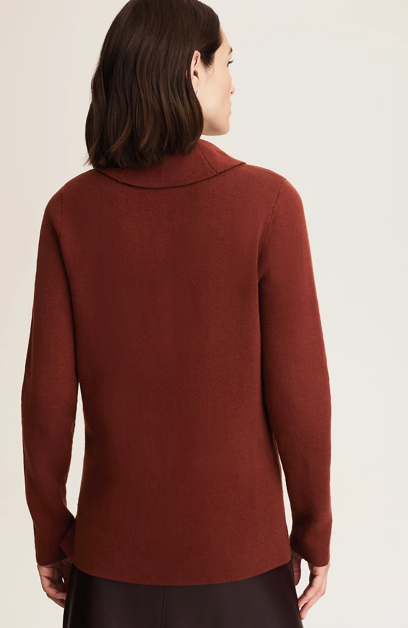 majestic cowl-neck sweater