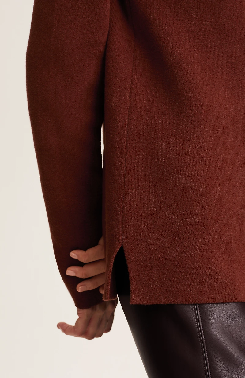 majestic cowl-neck sweater