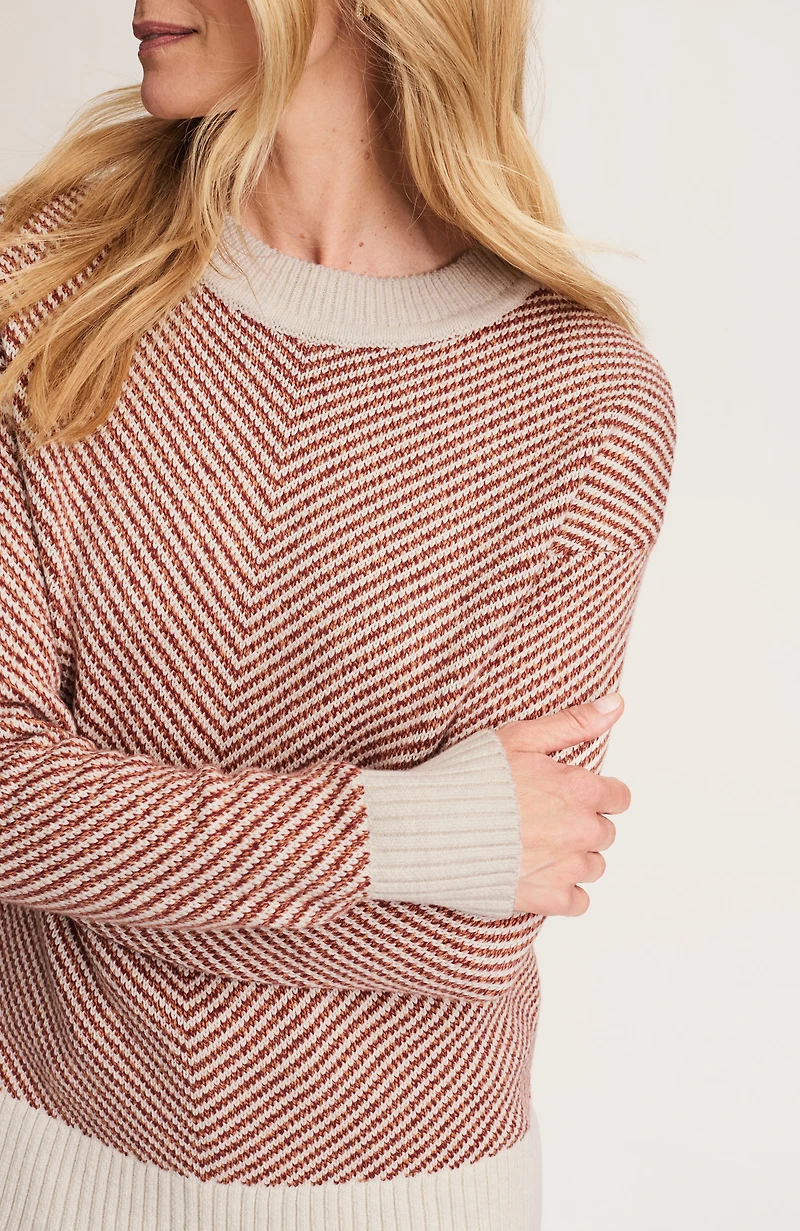chevron-pattern sweater