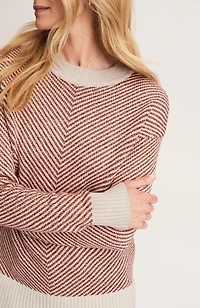 chevron-pattern sweater