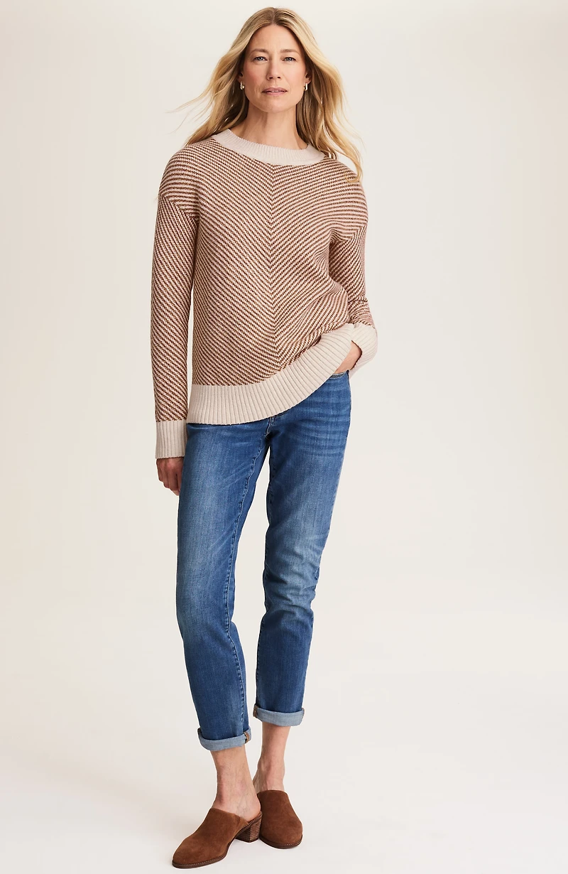 chevron-pattern sweater