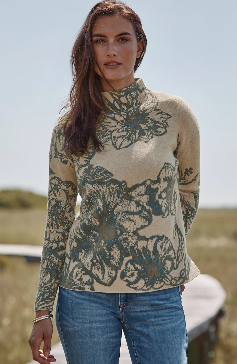 tapestry-jacquard sweater