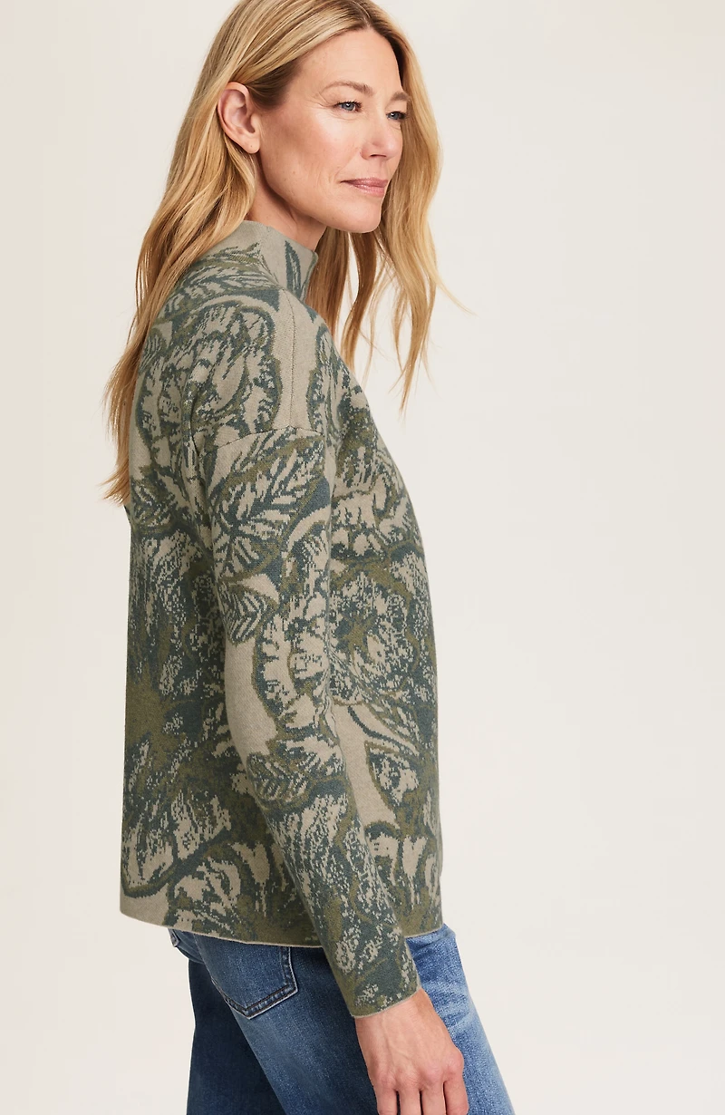 tapestry-jacquard sweater