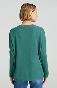 pure jill recycled cashmere v-neck sweater