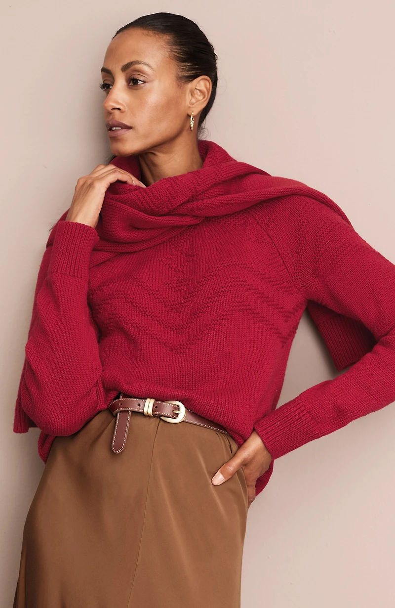 textured-yoke sweater