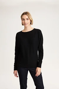 dolman-sleeve shimmer sweater