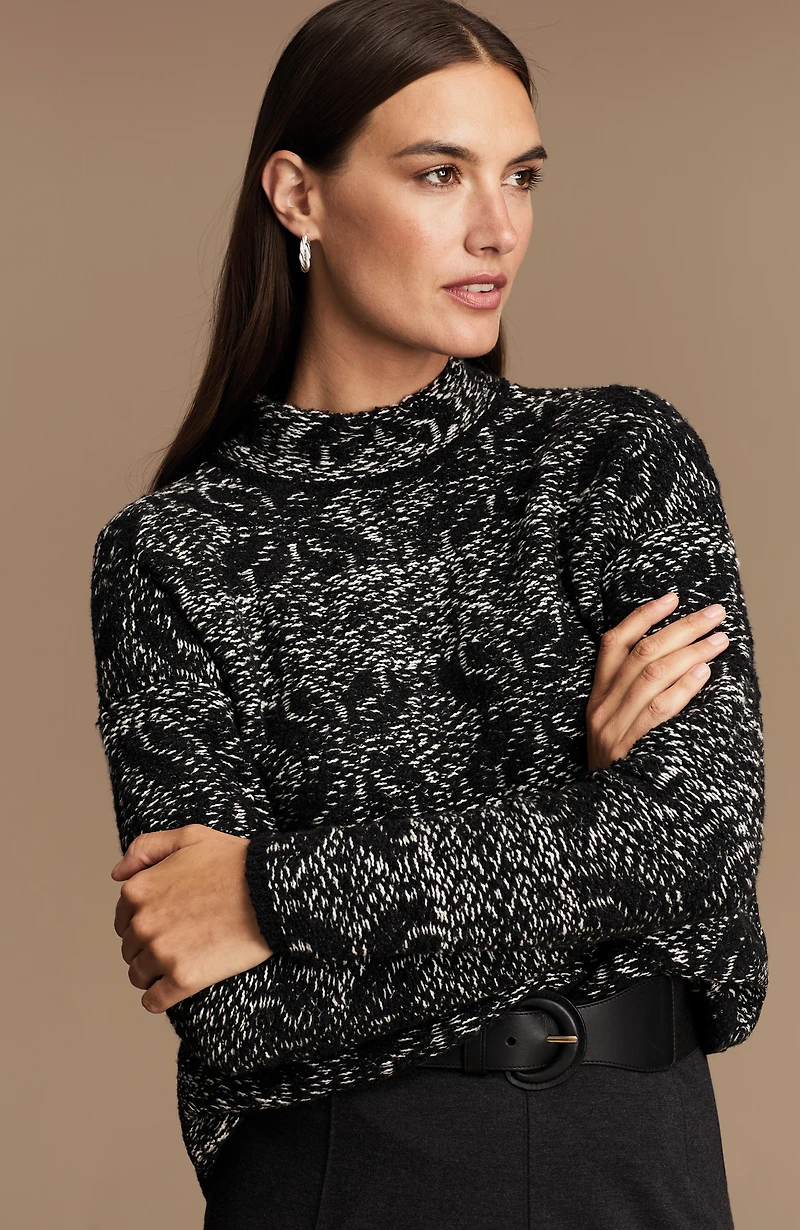 reversed-jacquard sweater