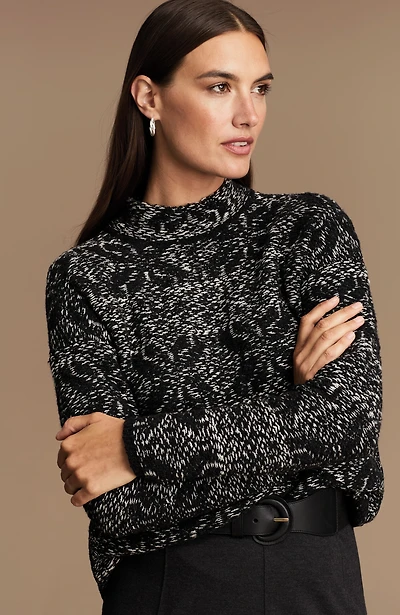 reversed-jacquard sweater