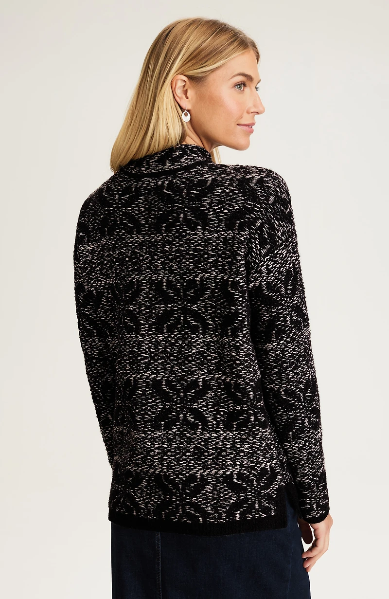 reversed-jacquard sweater