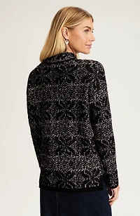 reversed-jacquard sweater