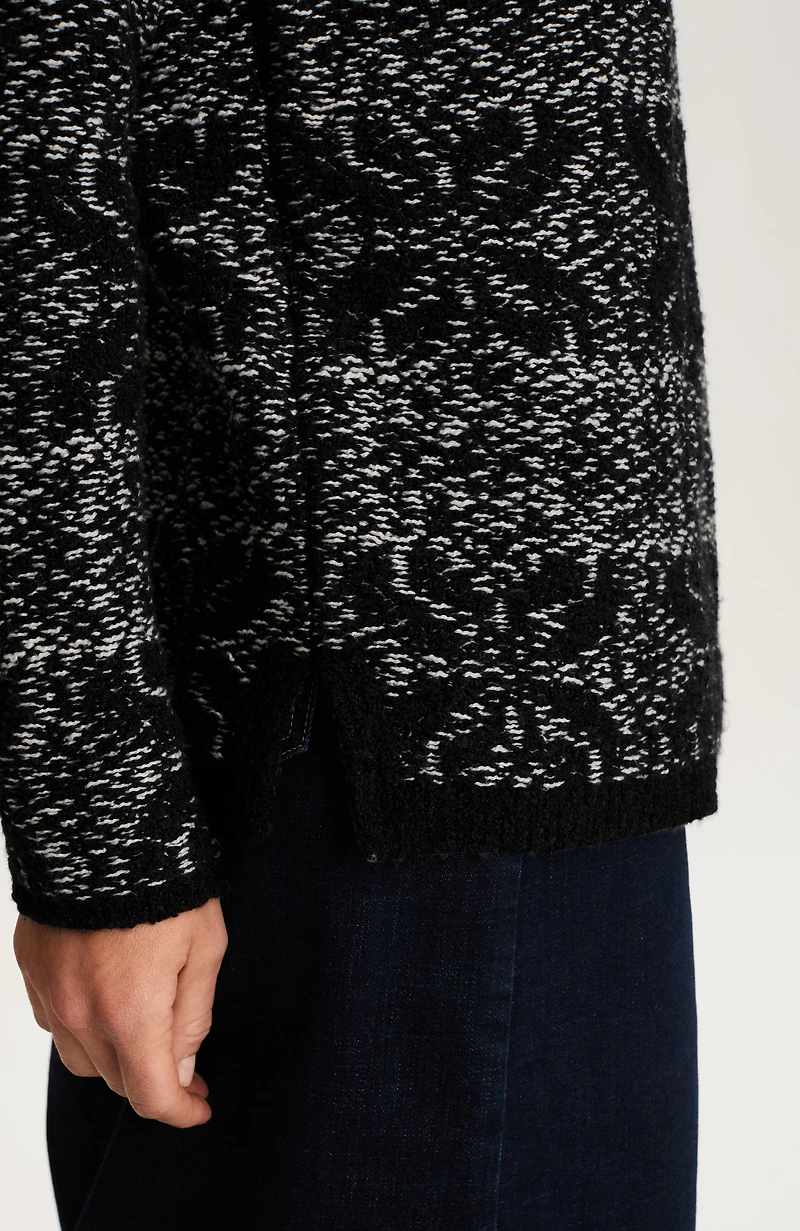 reversed-jacquard sweater