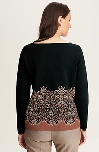 paisley pullover sweater