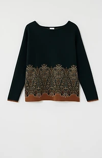 paisley pullover sweater