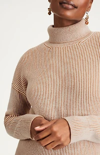 pure jill textured ribbed-knit sweater