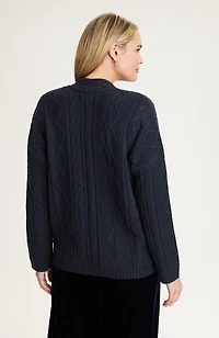 mixed-cable cardi