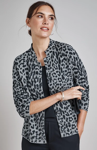 wearever leopard-pattern cardi