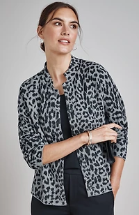 wearever leopard-pattern cardi